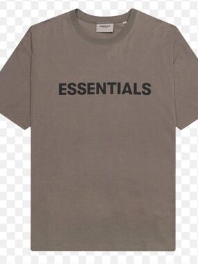 Fear of God Essentials Taupe Short Sleeve T-Shirt Size Medium 100% Cotton